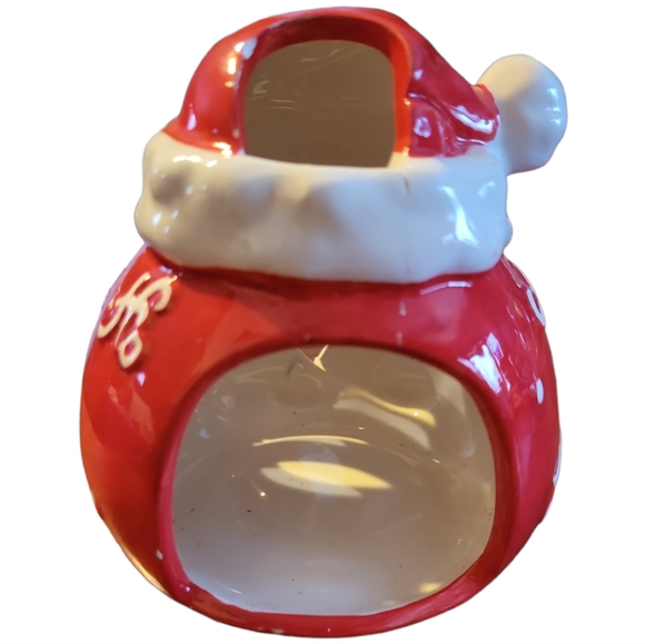 Vtg Ceramic Ho Ho Santa Claus Head Tealight Votive Candle Holder - Picture 3 of 8